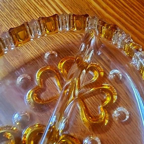 MCM WALTHER GLASS CABARET CRYSTAL DIVIDED SERVING DISH - Picture 4 of 7